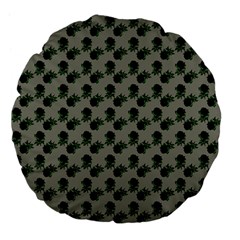 Black Rose Grey Large 18  Premium Flano Round Cushions by snowwhitegirl