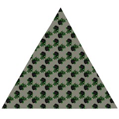 Black Rose Grey Wooden Puzzle Triangle