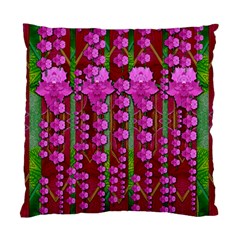 Jungle Flowers In The Orchid Jungle Ornate Standard Cushion Case (two Sides) by pepitasart