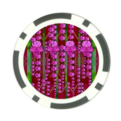 Jungle Flowers In The Orchid Jungle Ornate Poker Chip Card Guard (10 Pack) by pepitasart