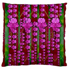 Jungle Flowers In The Orchid Jungle Ornate Standard Flano Cushion Case (two Sides) by pepitasart