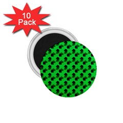 Black Rose Green 1 75  Magnets (10 Pack) 