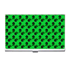 Black Rose Green Business Card Holder