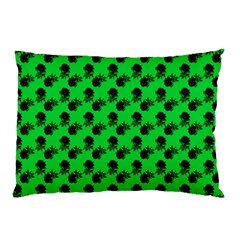 Black Rose Green Pillow Case