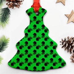 Black Rose Green Christmas Tree Ornament (two Sides) by snowwhitegirl