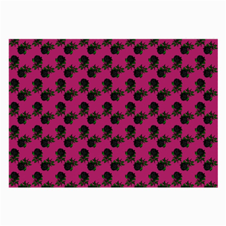 Black Rose Pink Large Glasses Cloth (2 Sides)