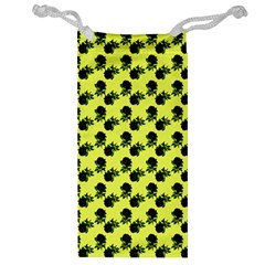 Black Rose Yellow Jewelry Bag by snowwhitegirl