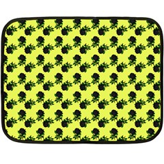 Black Rose Yellow Double Sided Fleece Blanket (mini)  by snowwhitegirl