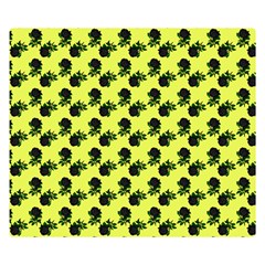 Black Rose Yellow Double Sided Flano Blanket (small)  by snowwhitegirl