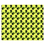 Black Rose Yellow Double Sided Flano Blanket (Small)  50 x40  Blanket Back