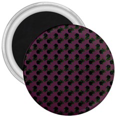 Black Rose Mauve 3  Magnets by snowwhitegirl