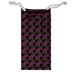 Black Rose Mauve Jewelry Bag by snowwhitegirl