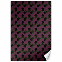 Black Rose Mauve Canvas 12  X 18  by snowwhitegirl