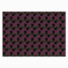 Black Rose Mauve Large Glasses Cloth