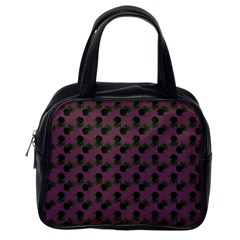 Black Rose Mauve Classic Handbag (one Side) by snowwhitegirl