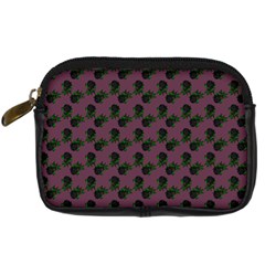 Black Rose Mauve Digital Camera Leather Case