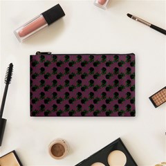 Black Rose Mauve Cosmetic Bag (small) by snowwhitegirl