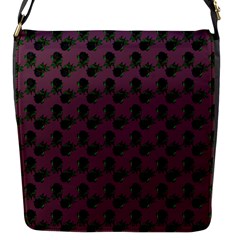 Black Rose Mauve Flap Closure Messenger Bag (s)