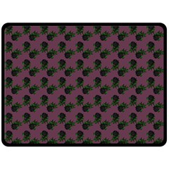 Black Rose Mauve Double Sided Fleece Blanket (large)  by snowwhitegirl