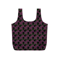 Black Rose Mauve Full Print Recycle Bag (s) by snowwhitegirl