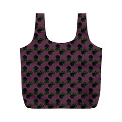 Black Rose Mauve Full Print Recycle Bag (m) by snowwhitegirl