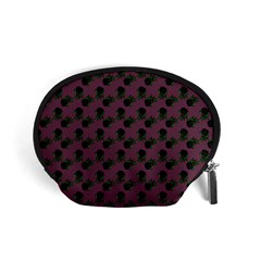 Black Rose Mauve Accessory Pouch (small) by snowwhitegirl