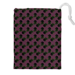 Black Rose Mauve Drawstring Pouch (5xl)