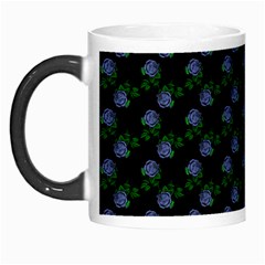 Vintage Blue Roses Black Morph Mugs by snowwhitegirl