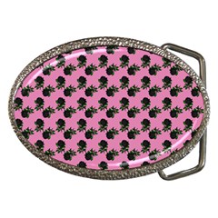 Black Rose Light Pink Belt Buckles