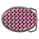 Black Rose Light Pink Belt Buckles Front