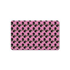 Black Rose Light Pink Magnet (Name Card)