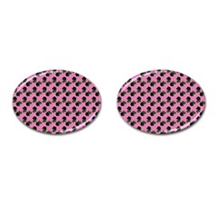 Black Rose Light Pink Cufflinks (oval) by snowwhitegirl