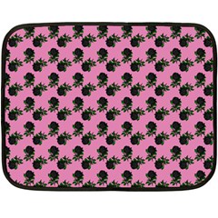 Black Rose Light Pink Double Sided Fleece Blanket (Mini) 