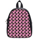 Black Rose Light Pink School Bag (Small) Front