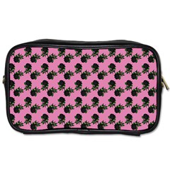 Black Rose Light Pink Toiletries Bag (Two Sides)