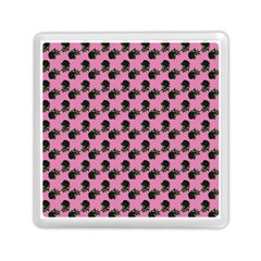 Black Rose Light Pink Memory Card Reader (Square)