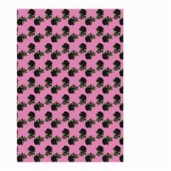 Black Rose Light Pink Small Garden Flag (Two Sides)