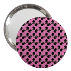 Black Rose Light Pink 3  Handbag Mirrors