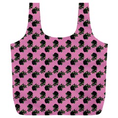 Black Rose Light Pink Full Print Recycle Bag (XXXL)