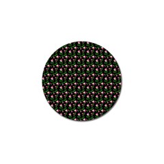 Carnation Pink Black Golf Ball Marker (4 Pack) by snowwhitegirl