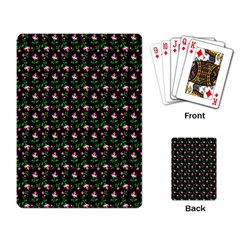 Carnation Pink Black Playing Cards Single Design (rectangle) by snowwhitegirl