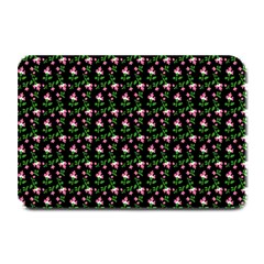 Carnation Pink Black Plate Mats by snowwhitegirl