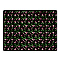 Carnation Pink Black Fleece Blanket (small) by snowwhitegirl