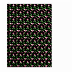 Carnation Pink Black Large Garden Flag (two Sides) by snowwhitegirl