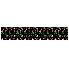 Carnation Pink Black Large Flano Scarf 