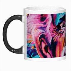 Albert Einstein Retro Wall Graffiti Blue Pink Orange Modern Urban Art Grunge Morph Mugs by snek