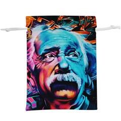 Albert Einstein Retro Wall Graffiti Blue Pink Orange Modern Urban Art Grunge  Lightweight Drawstring Pouch (xl)