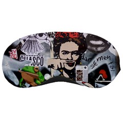 Frida Kahlo Brick Wall Graffiti Urban Art With Grunge Eye And Frog  Sleeping Mask by snek