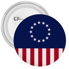 Betsy Ross Flag Usa America United States 1777 Thirteen Colonies Vertical 3  Buttons by snek