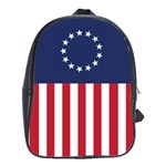 Betsy Ross flag USA America United States 1777 Thirteen Colonies vertical School Bag (Large) Front